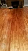 Sablage de plancher teinture noix vernis intensiv